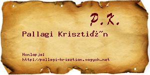 Pallagi Krisztián névjegykártya